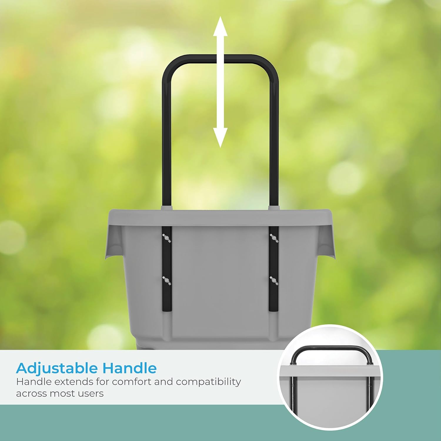 Suncast Resin 15.5 Gallon Multi-Purpose Cart with Wheels, Brown,Taupe - Image 7